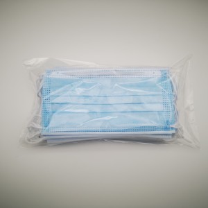 Set 50 bucăti Mască protectie 3 straturi 3 pliuri 